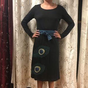 100% Organic Cotton Black Dress - Size L